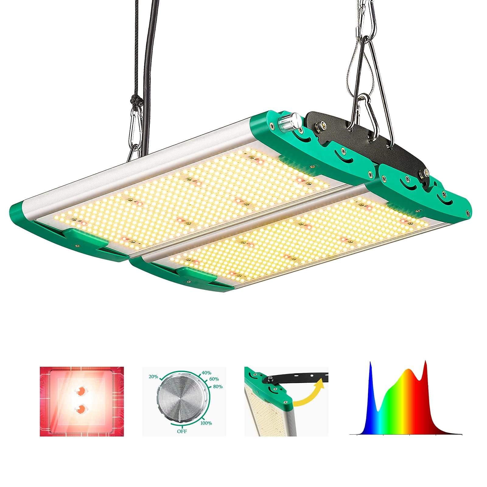 Grow Light A2000W LED Grow Light 6x6ft Coverage Dimmable Full