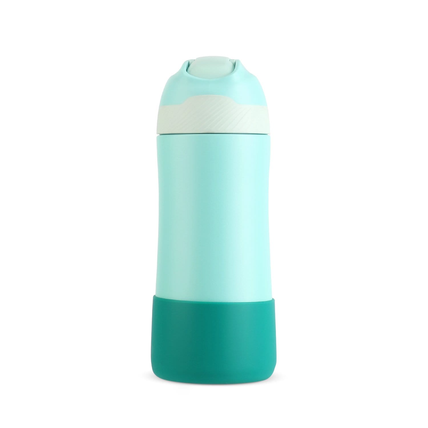 Silicone Protective Cover kid Water Bottle,Green,14oz
