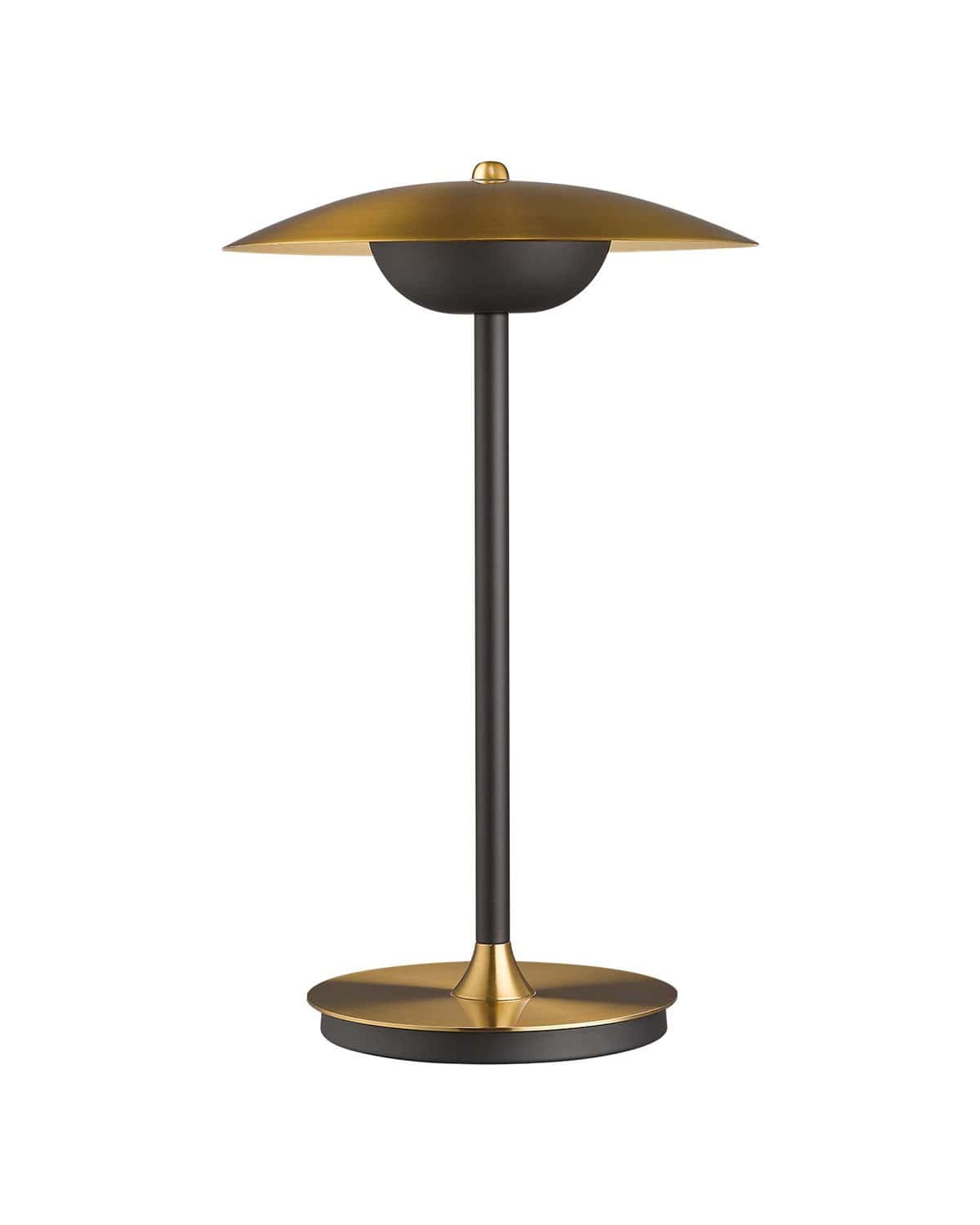 LTMATE Modern LED Gold Table Lamp, Brushed Gold