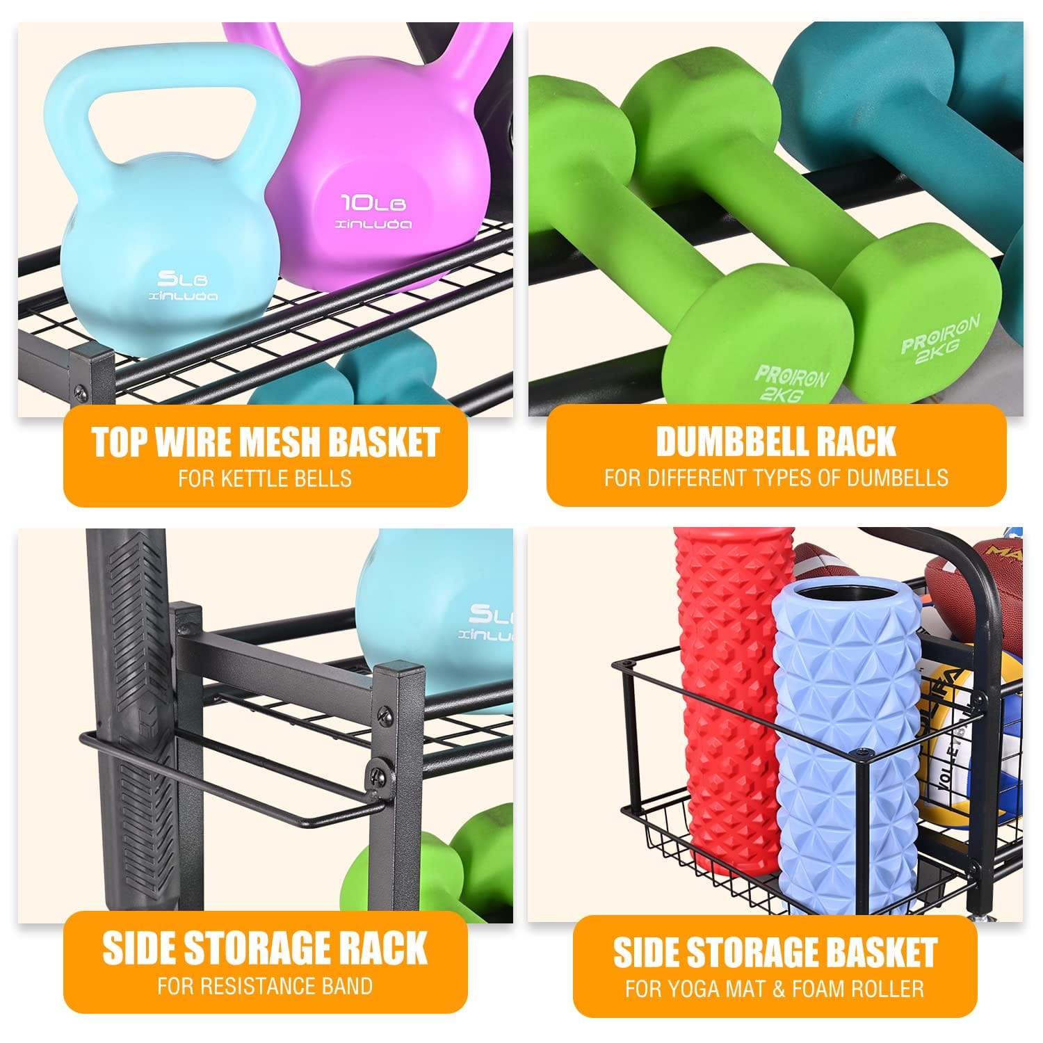 Mythinglogic Yoga Mat Storage Racks, Home Gym Weight Rack Storage