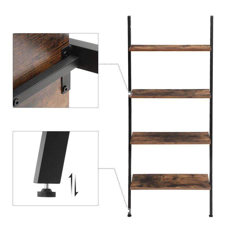 4-Tier Ladder Shelf Black | Ltmate.com